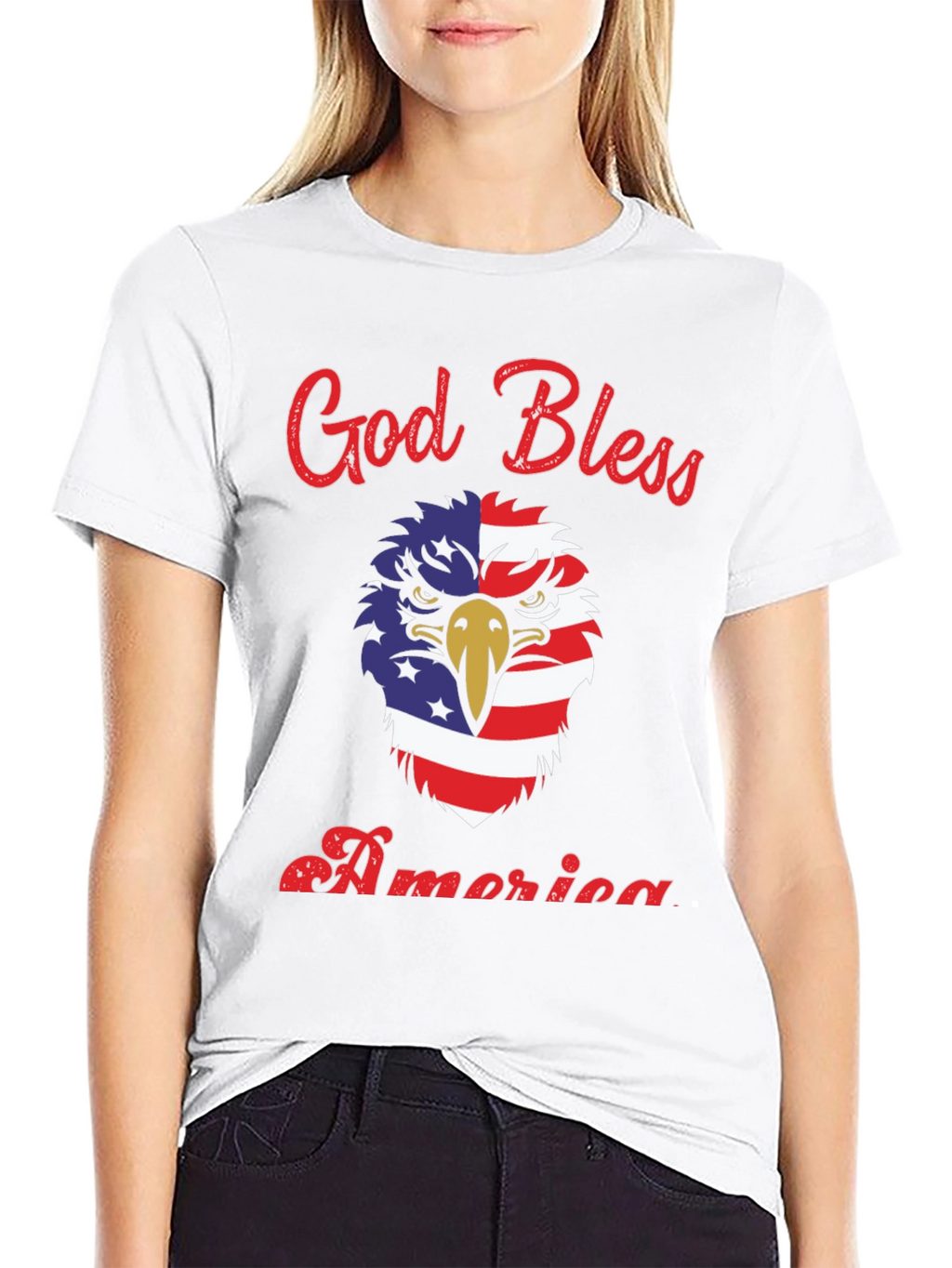 God Bless America Eagle Graphic Tee