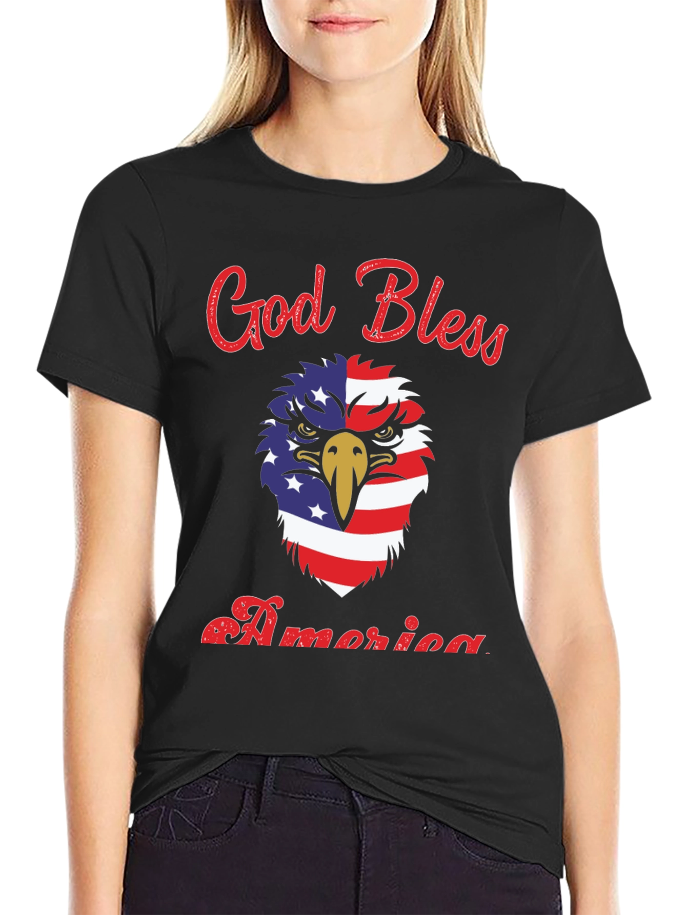 God Bless America Eagle Graphic Tee