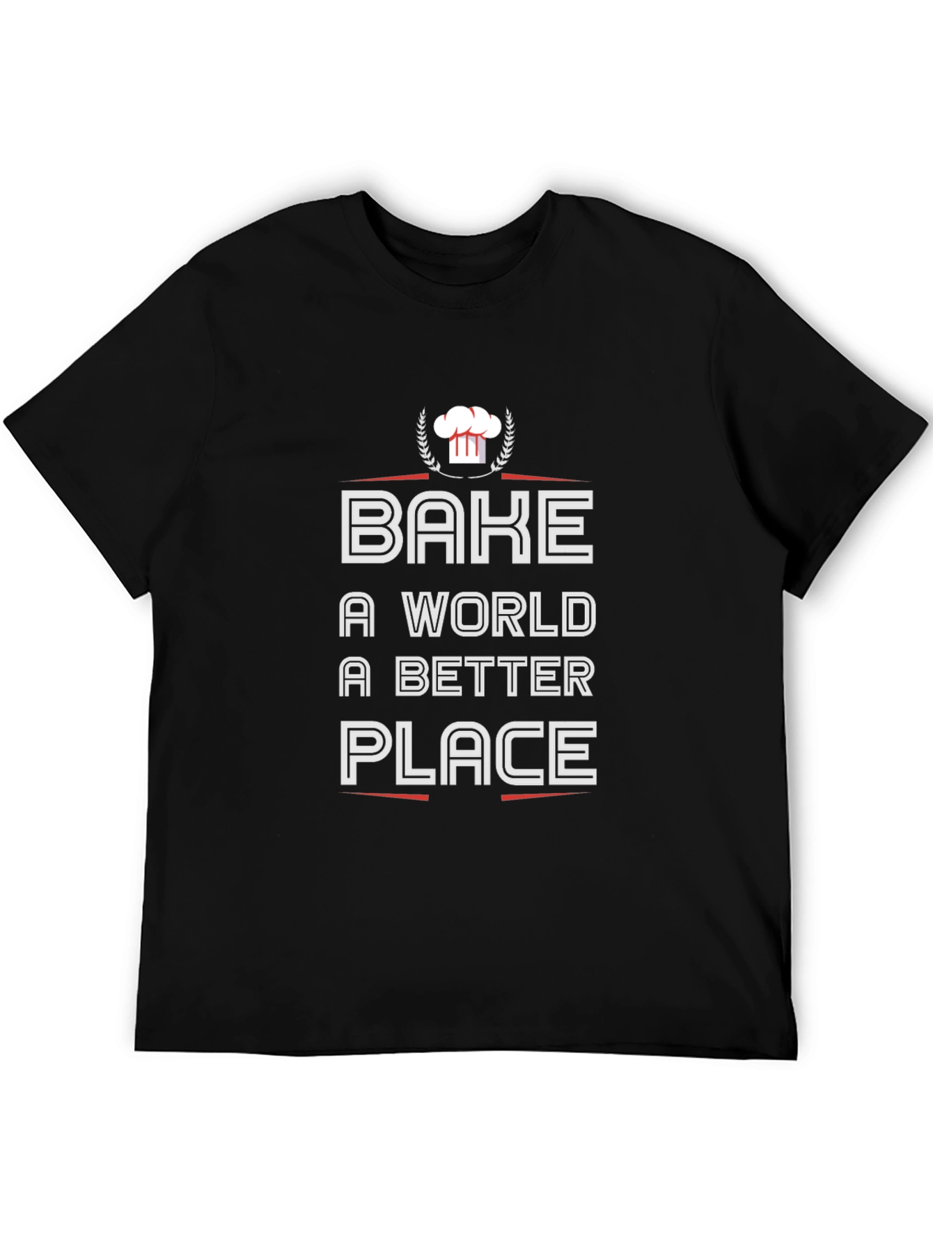 Bake a World Better Place Black T-Shirt