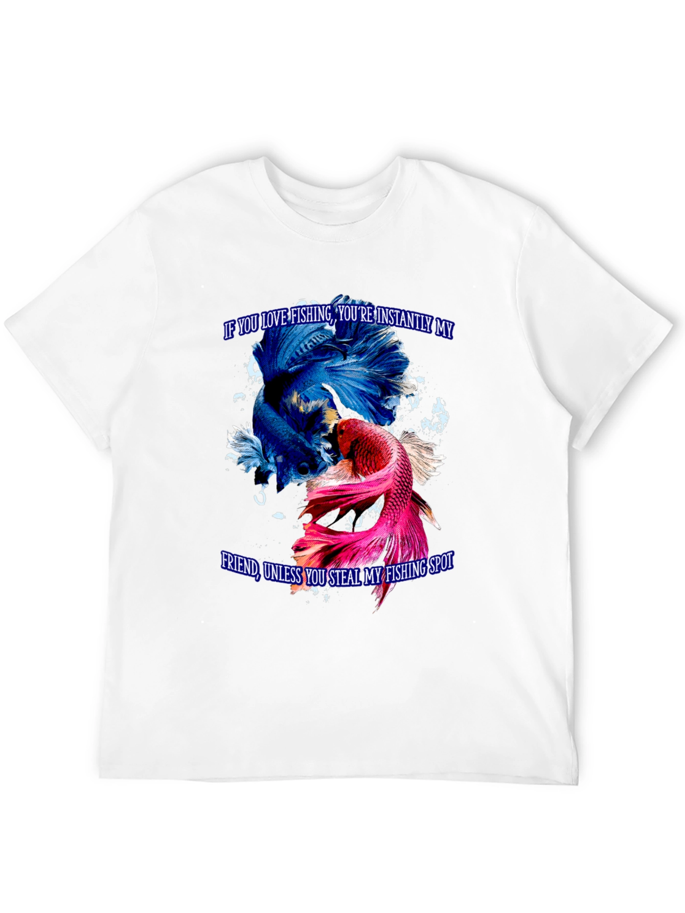 Fishing Lover T-Shirt: Instant Friend Betta Fish Graphic Tee