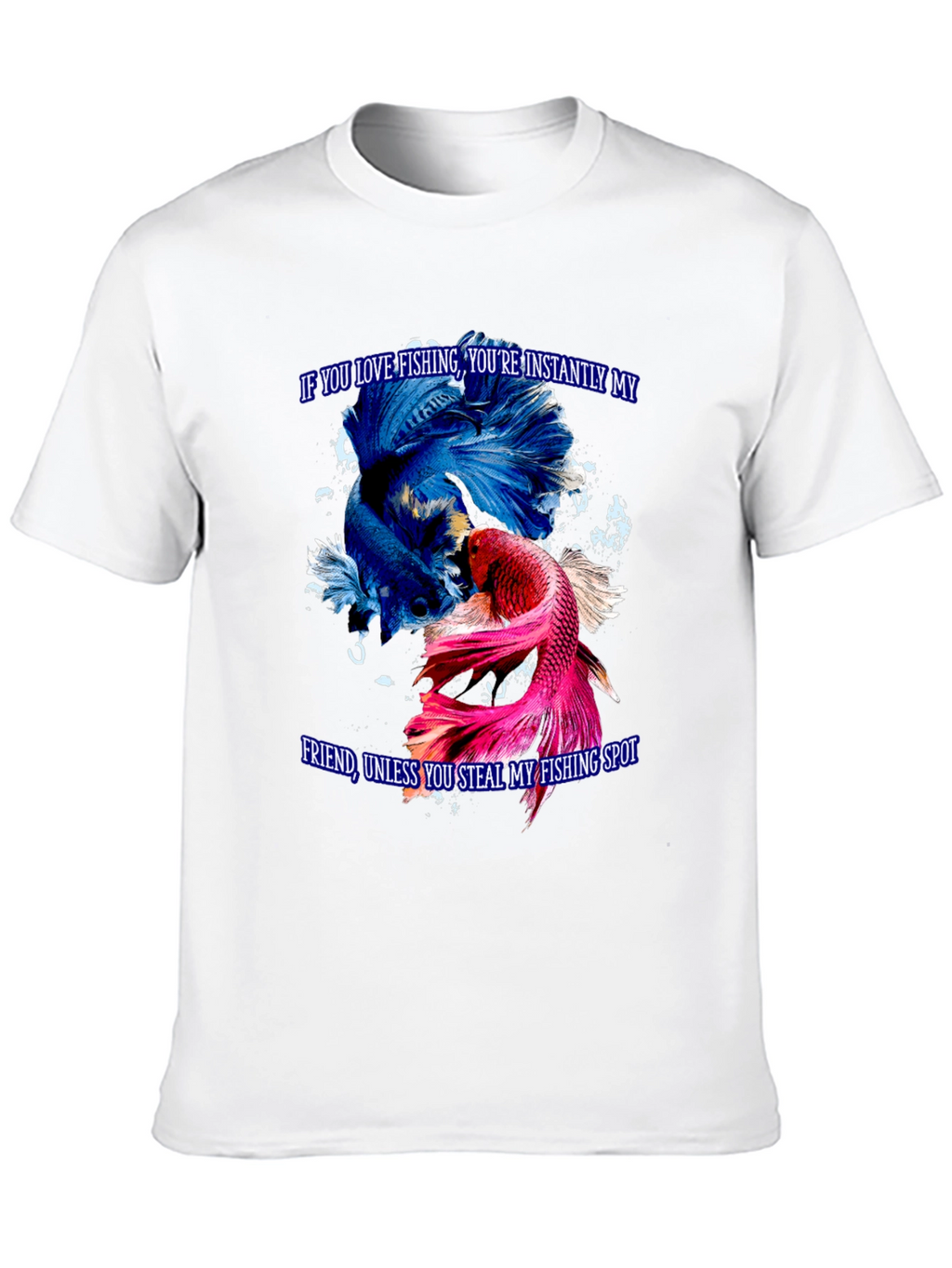 Fishing Lover T-Shirt: Instant Friend Betta Fish Graphic Tee