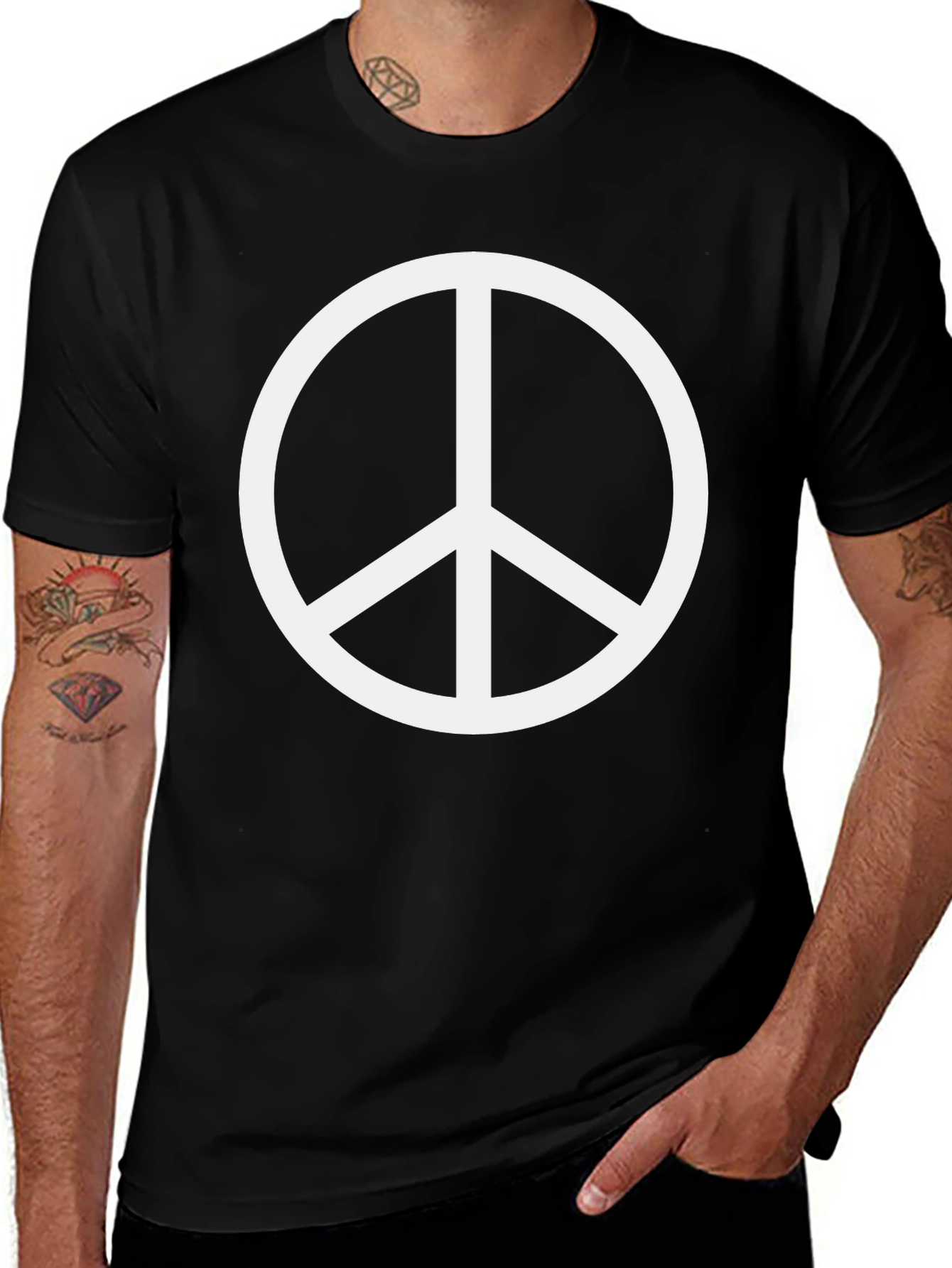Peace Sign Black T-Shirt