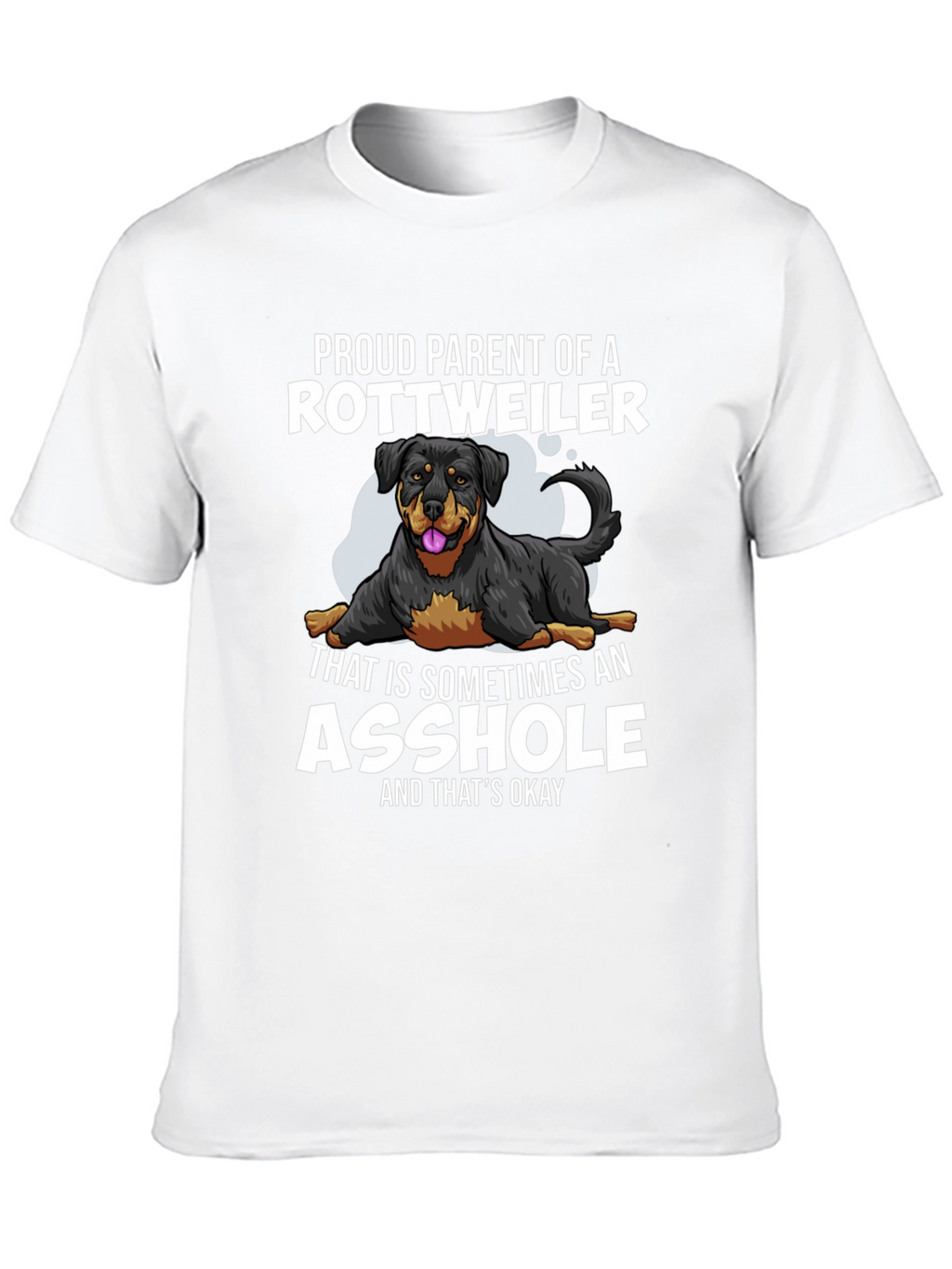 Proud Rottweiler Parent Graphic Tee - Black