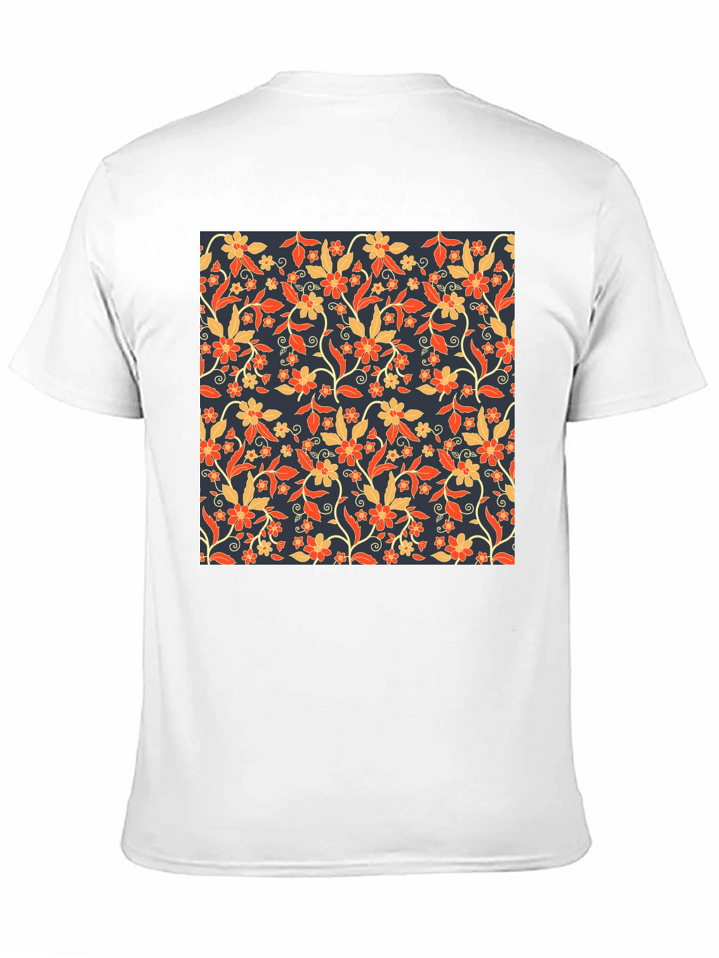 Floral Print Tee - Stylish Mens Black T-Shirt