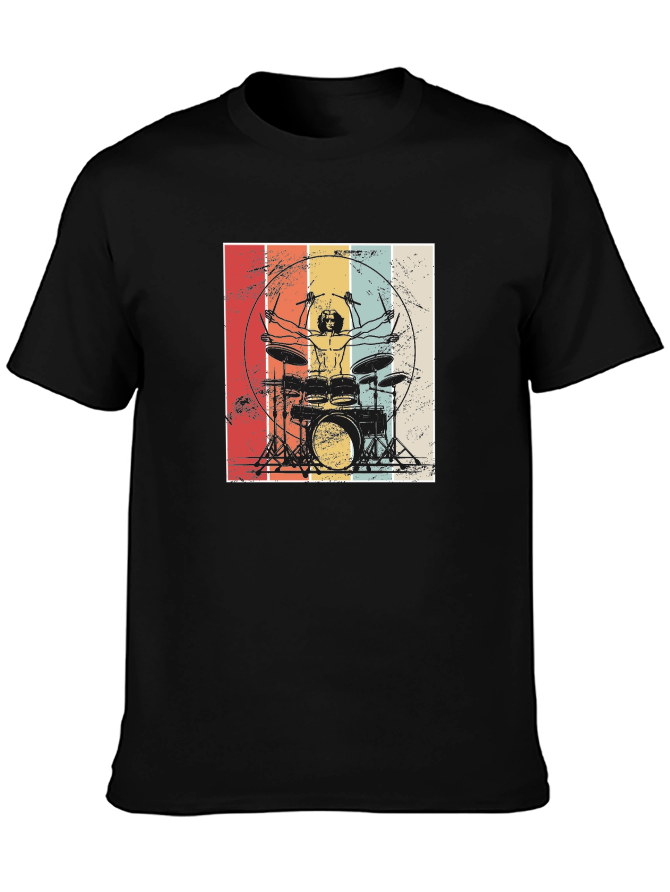 Vintage Drummer T-Shirt - Music Lover Tee