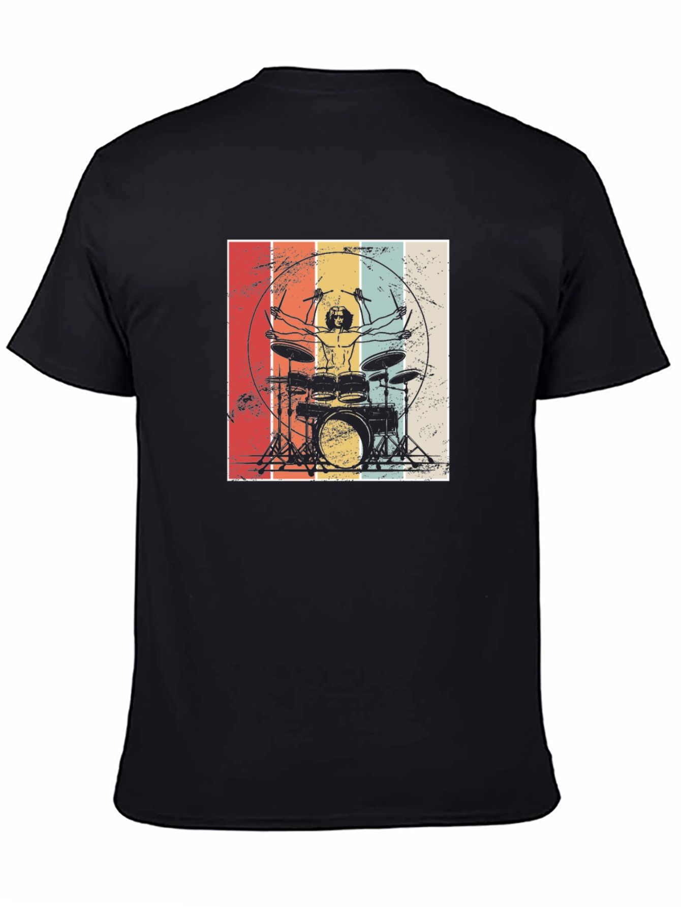 Vintage Drummer T-Shirt - Music Lover Tee