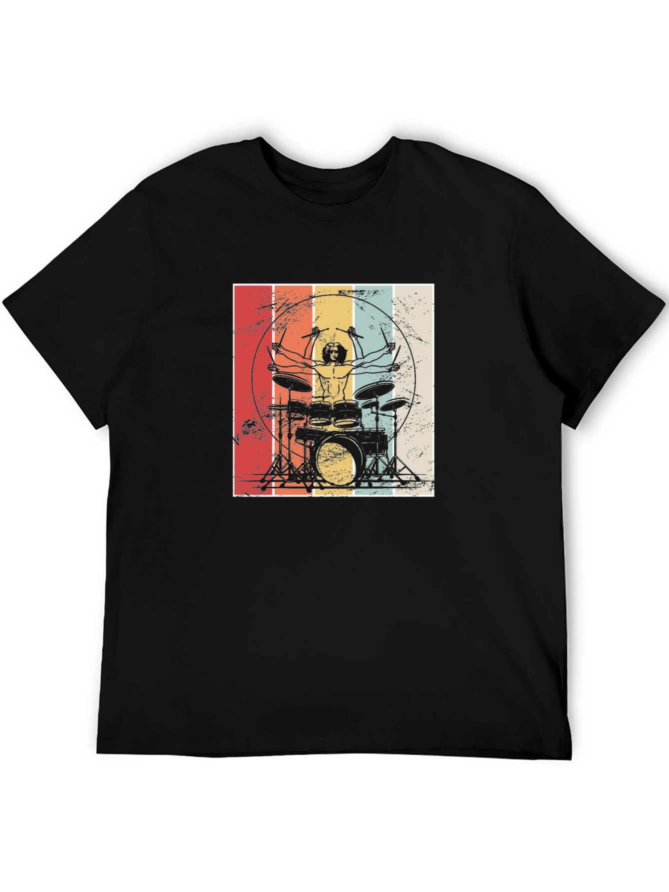 Vintage Drummer T-Shirt - Music Lover Tee