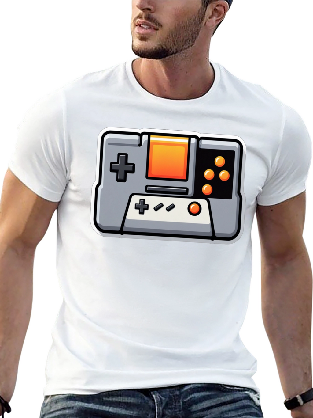 Retro Gaming T-Shirt - Black Controller Design