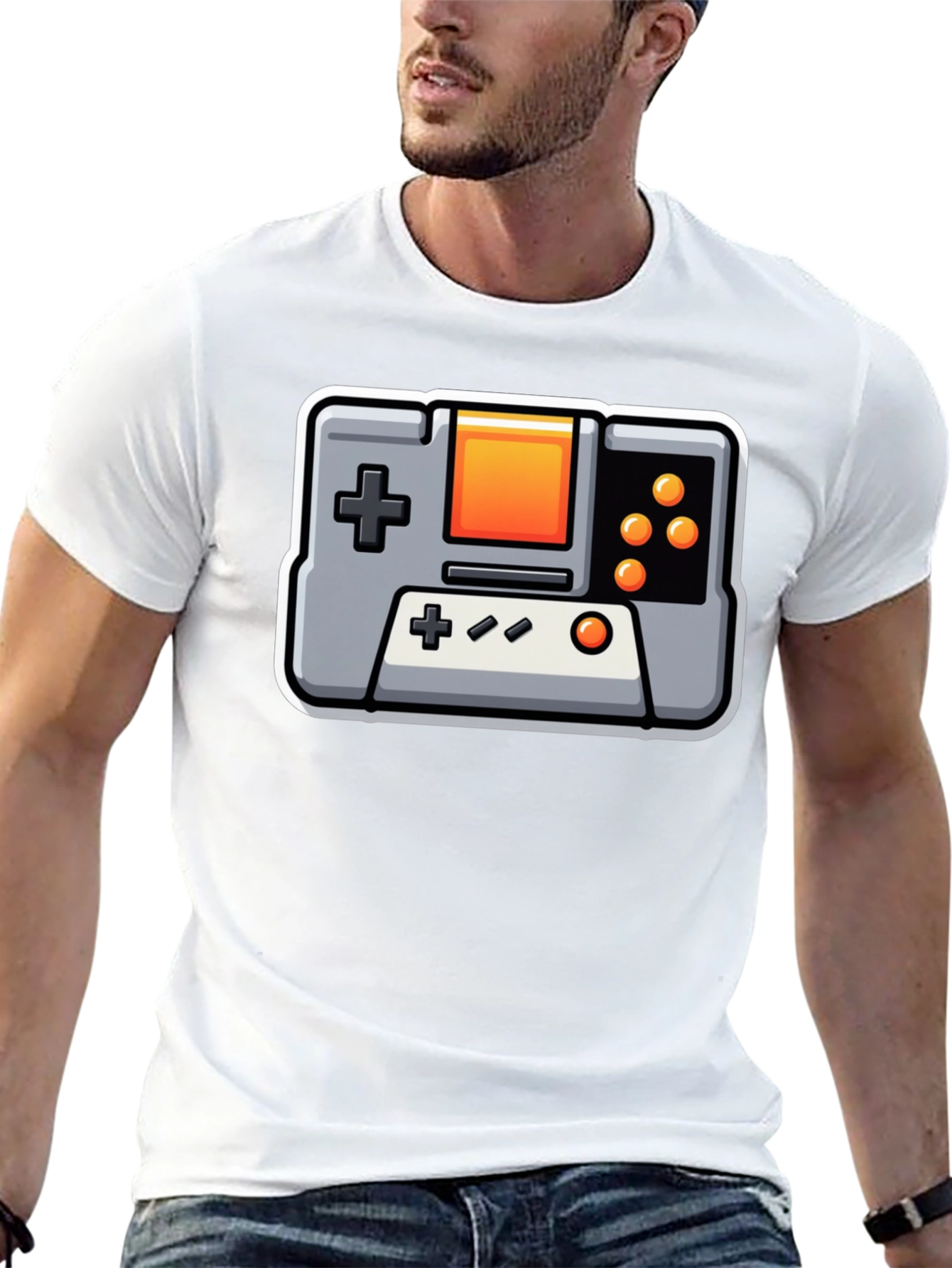 Retro Gaming T-Shirt - Black Controller Design