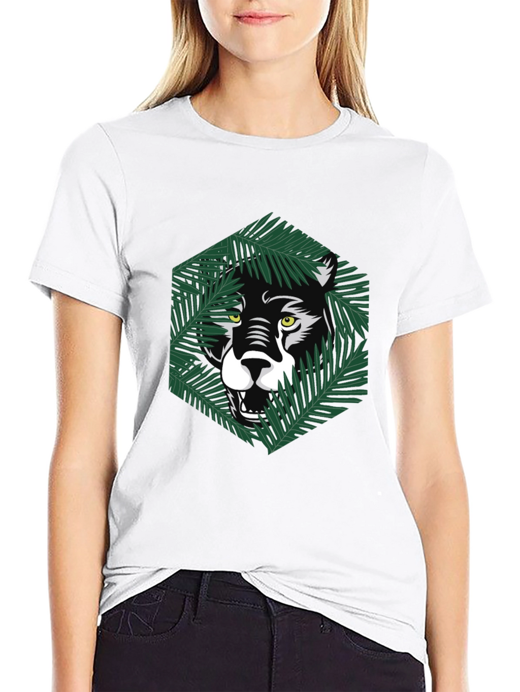 Jungle Cat Graphic Tee - Modern Mens T-Shirt