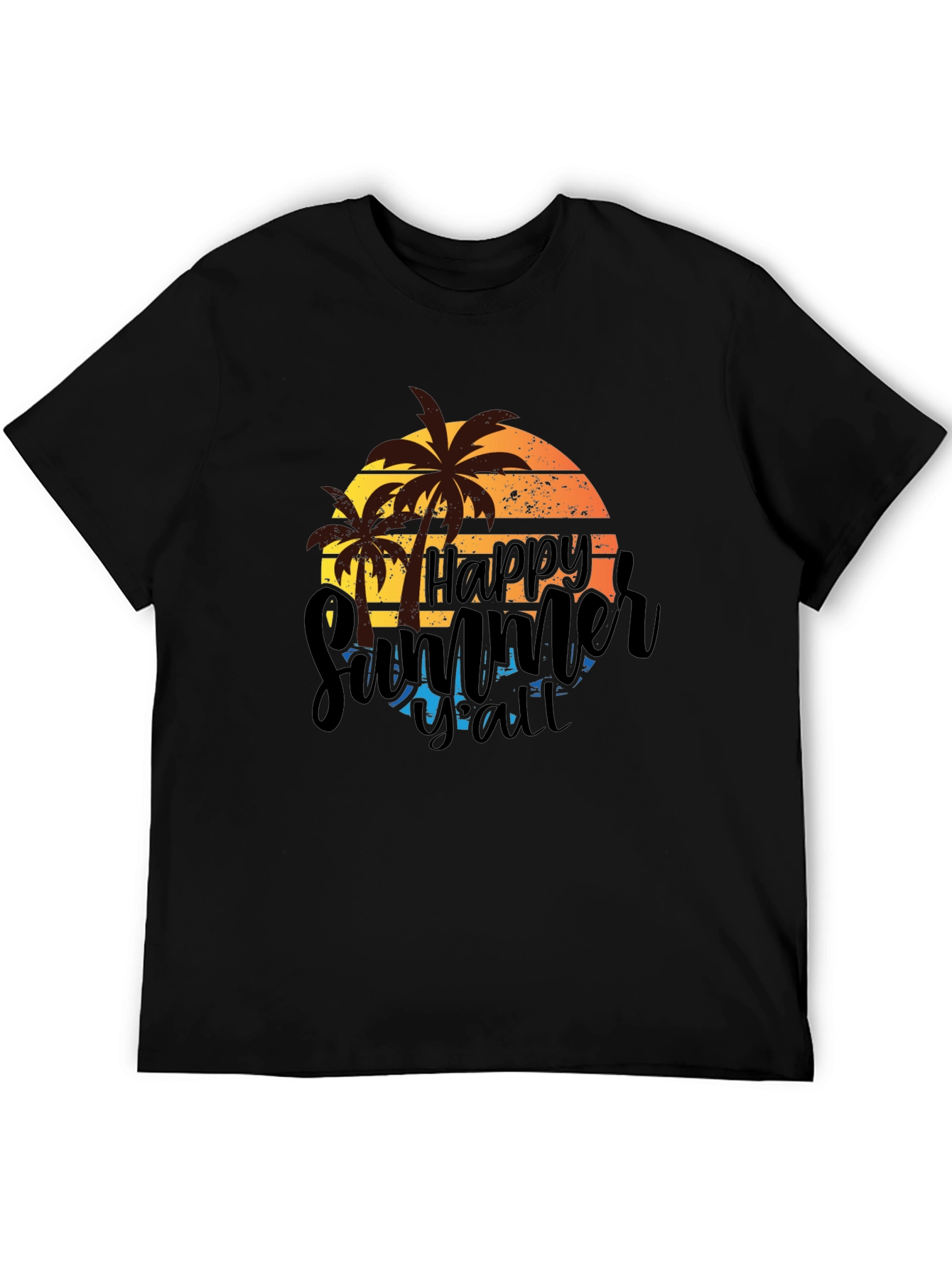 Happy Summer Yall Black T-Shirt