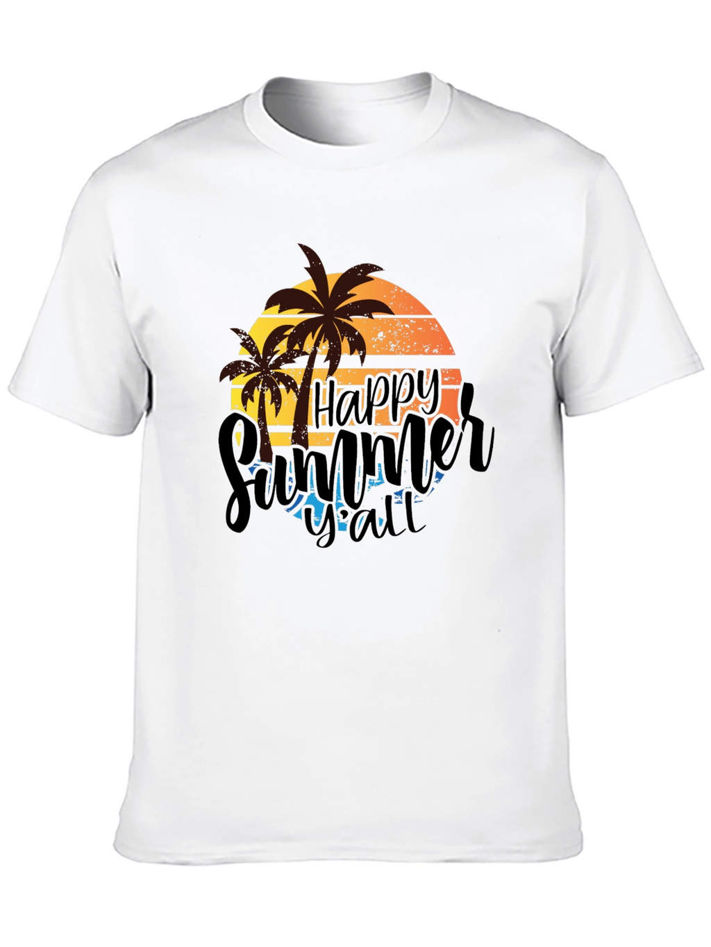Happy Summer Yall Black T-Shirt