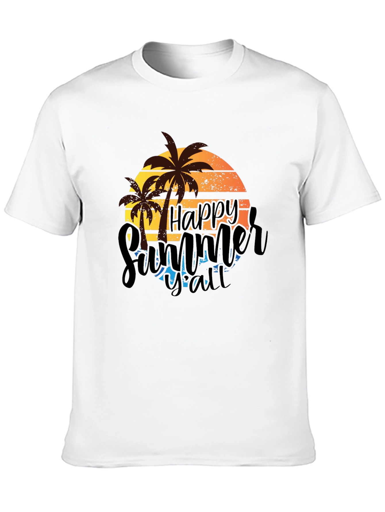 Happy Summer Yall Black T-Shirt