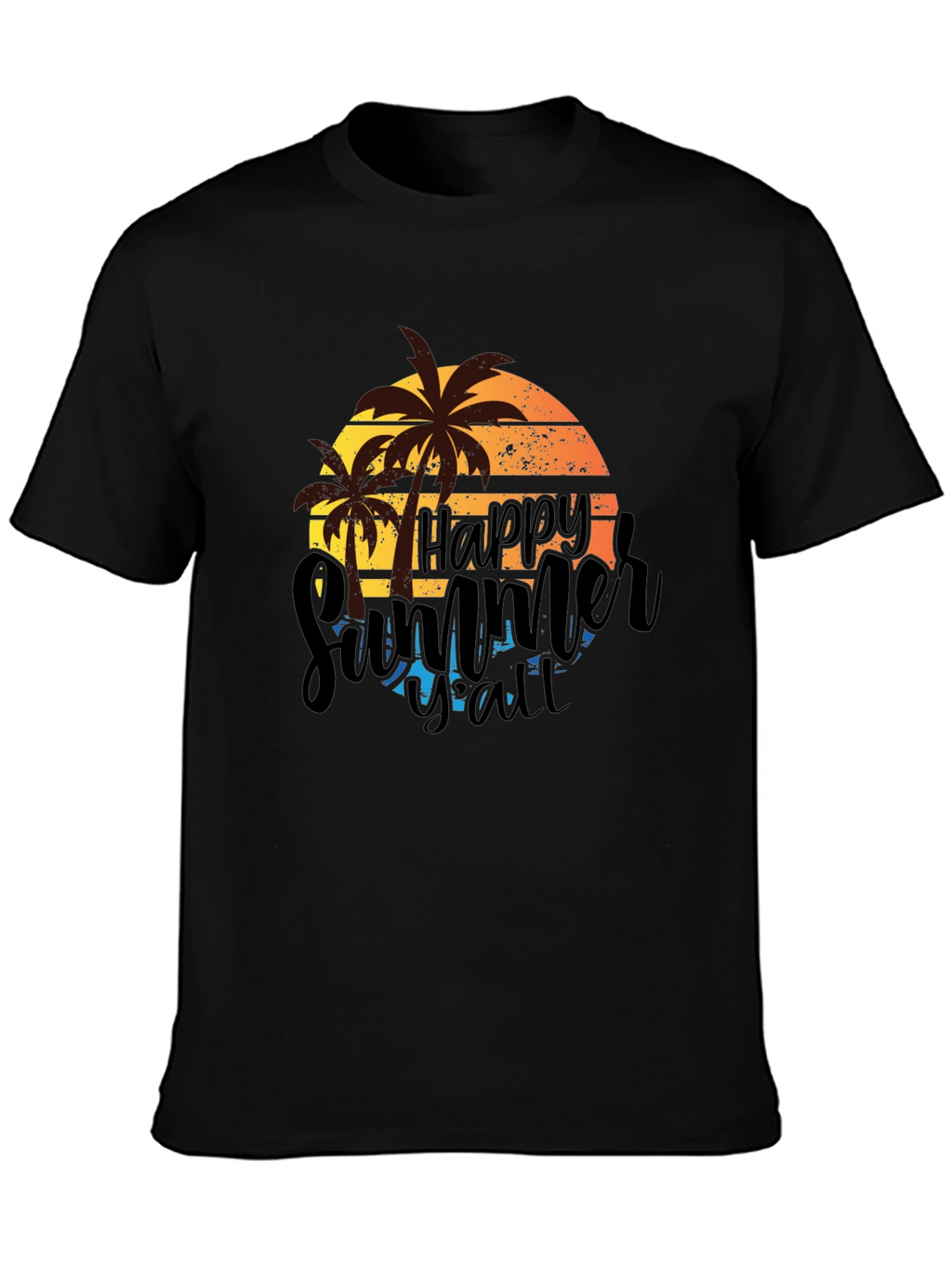 Happy Summer Yall Black T-Shirt