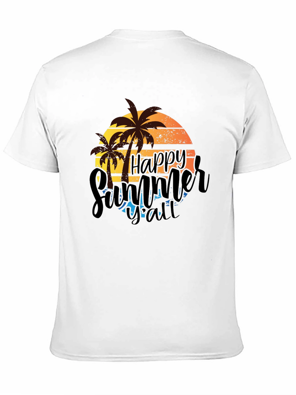 Happy Summer Yall Black T-Shirt