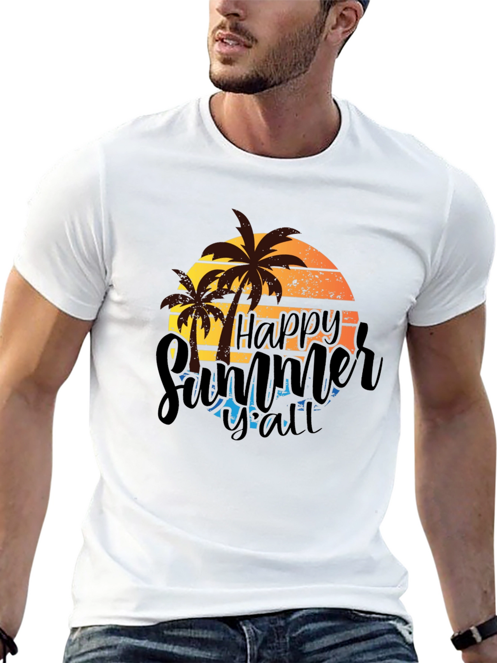 Happy Summer Yall Black T-Shirt