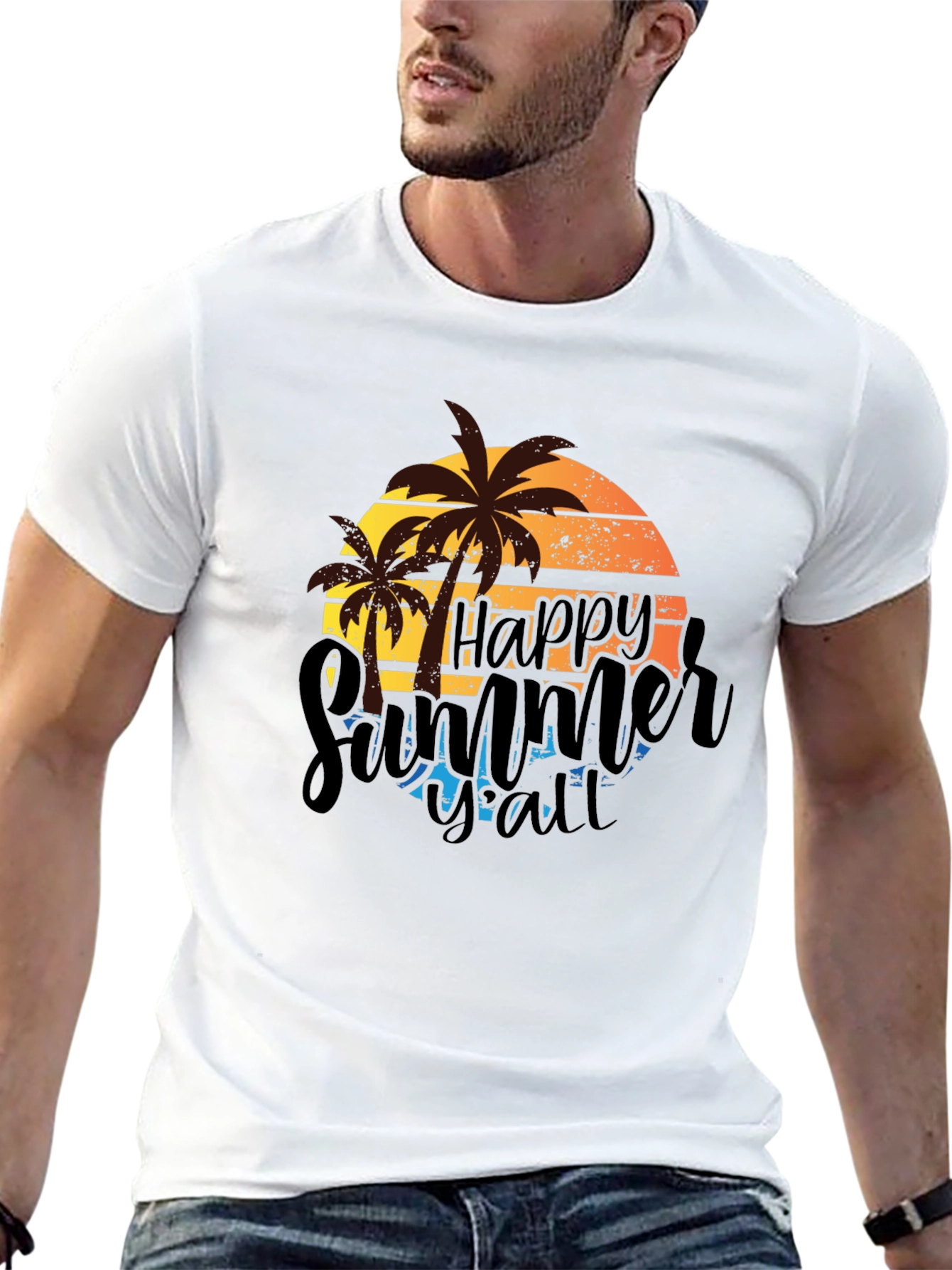 Happy Summer Yall Black T-Shirt