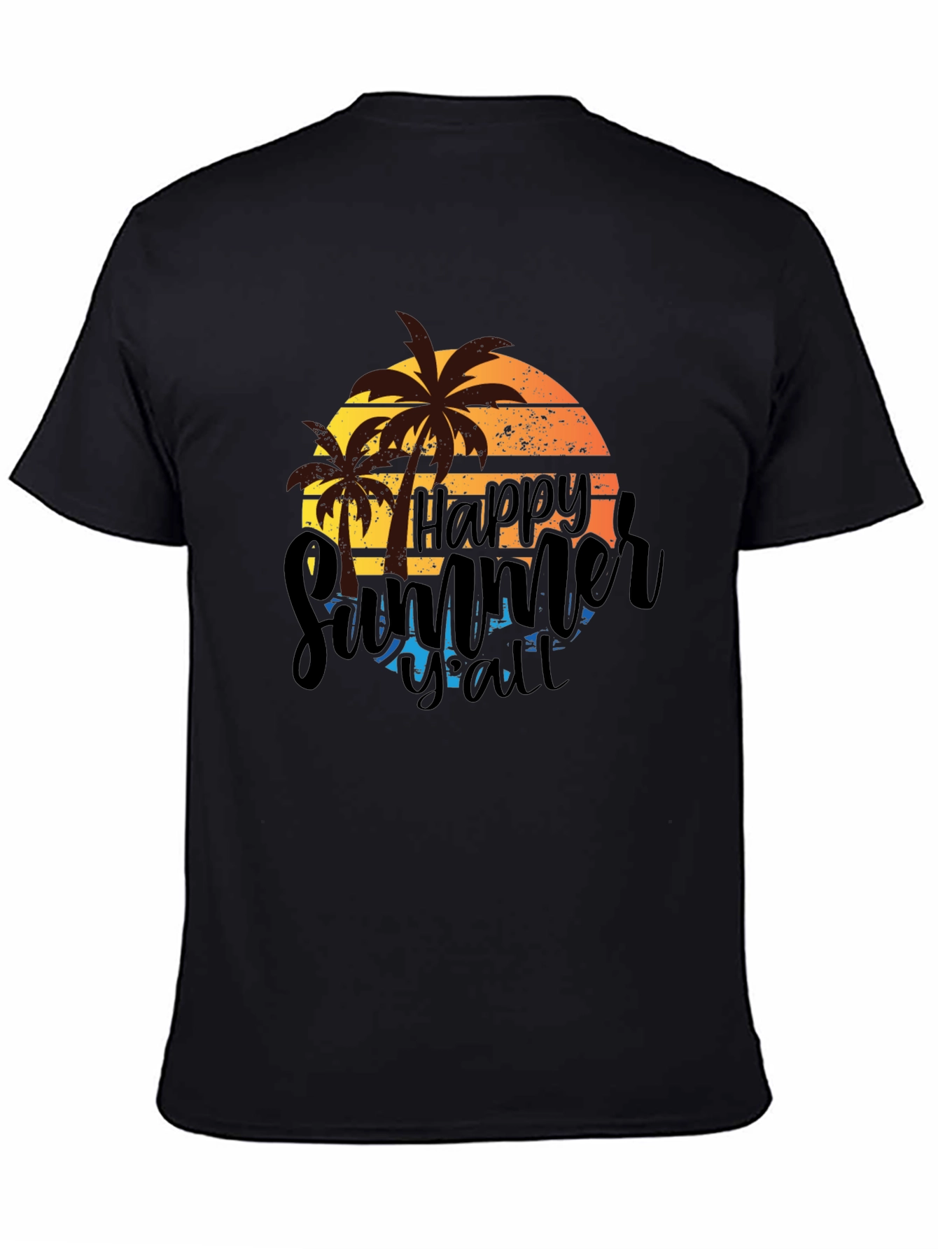 Happy Summer Yall Black T-Shirt