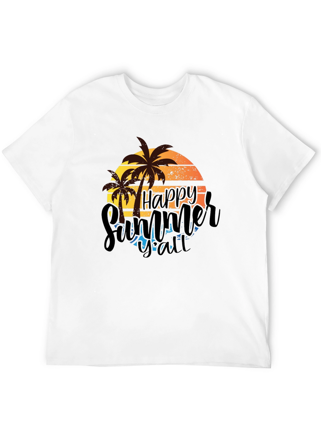 Happy Summer Yall Black T-Shirt