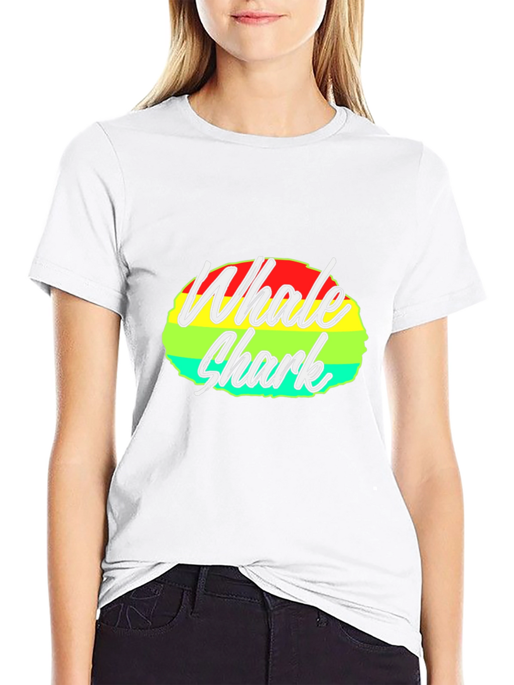 Whale Shark Graphic Tee - Black Cotton T-Shirt