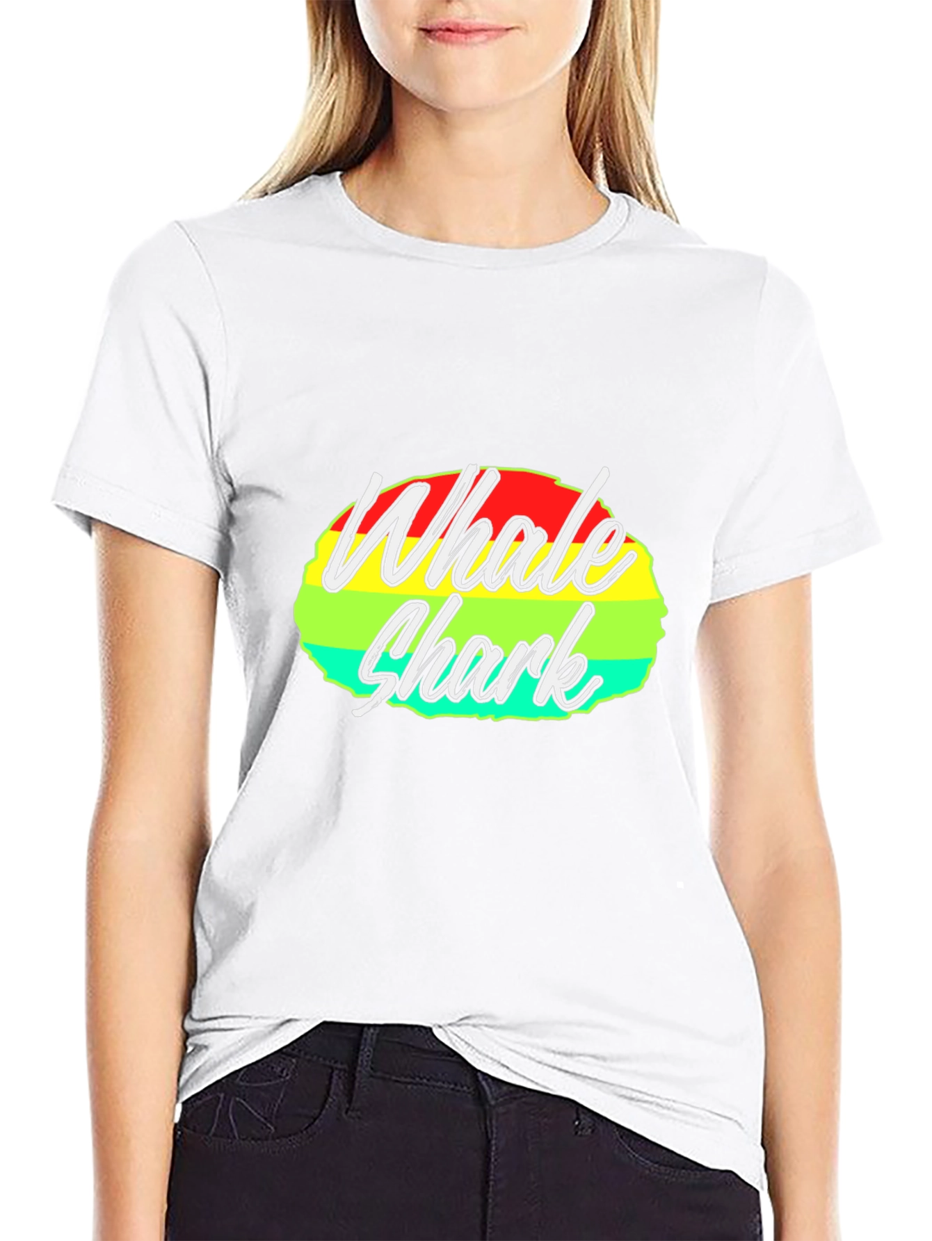 Whale Shark Graphic Tee - Black Cotton T-Shirt