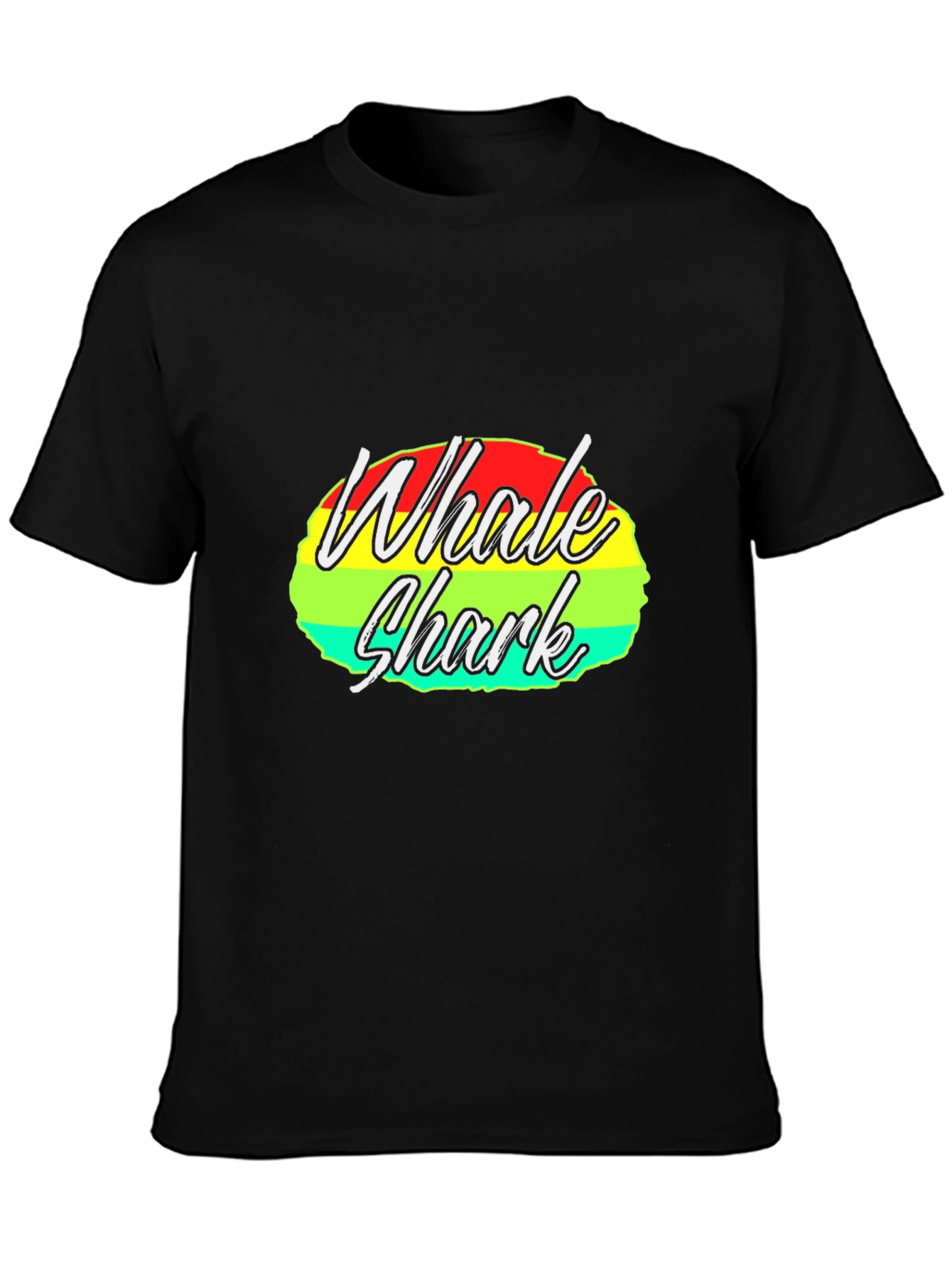 Whale Shark Graphic Tee - Black Cotton T-Shirt