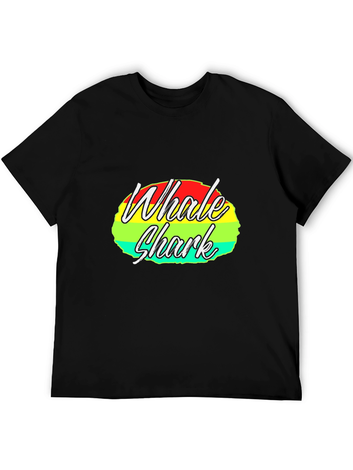 Whale Shark Graphic Tee - Black Cotton T-Shirt