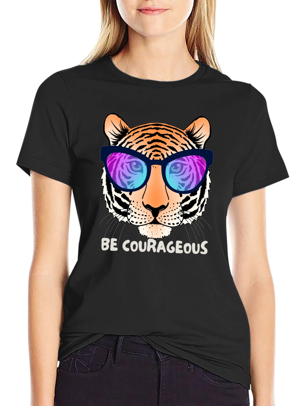 Cool Tiger Graphic Tee - Be Courageous!