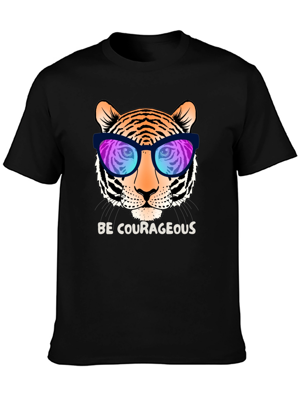 Cool Tiger Graphic Tee - Be Courageous!