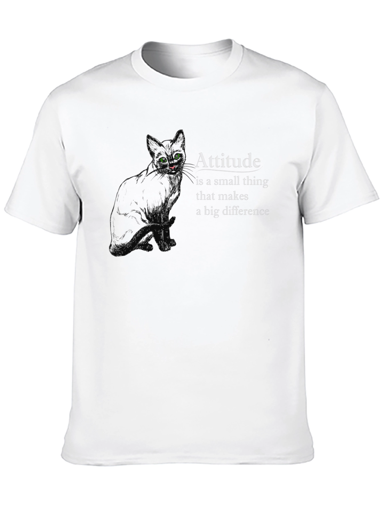 Attitude Cat T-Shirt - A Small Thing Big Difference Tee