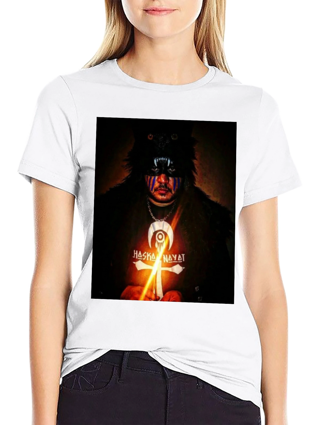 Wolf Mask Graphic Tee - Haska Nayat