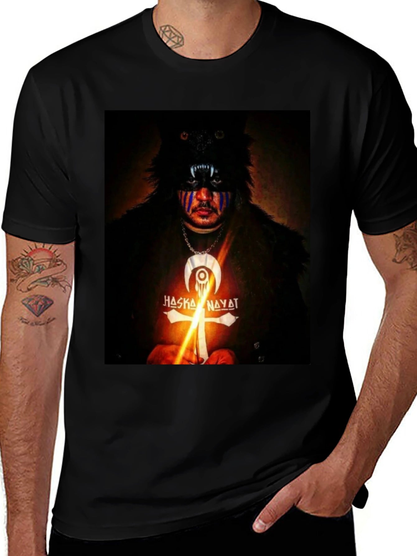 Wolf Mask Graphic Tee - Haska Nayat