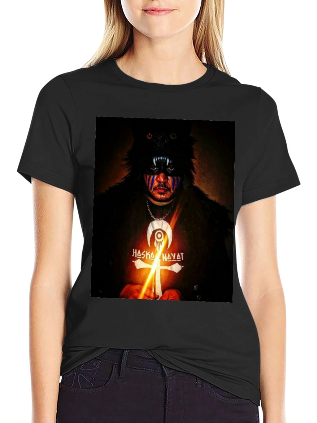 Wolf Mask Graphic Tee - Haska Nayat