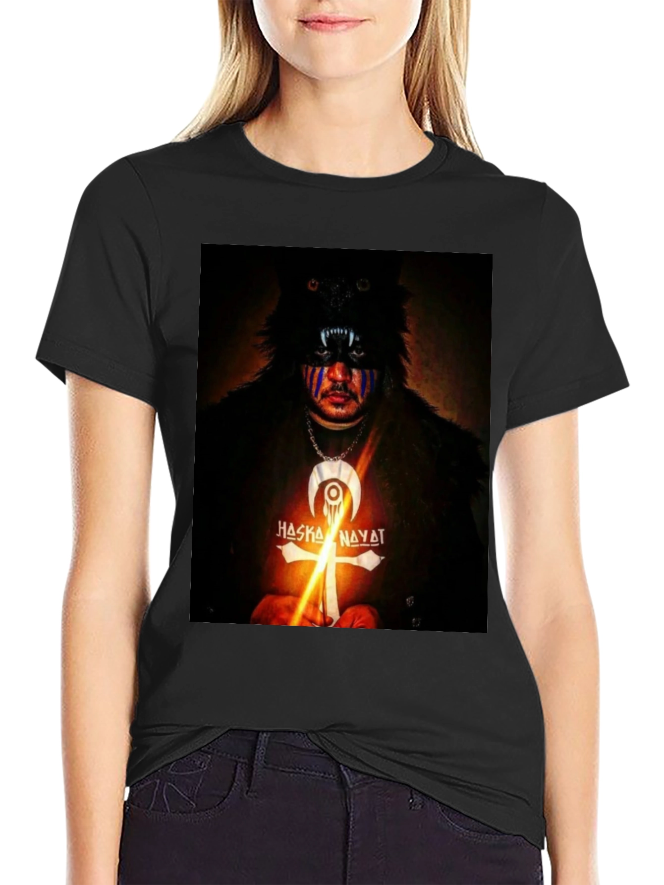 Wolf Mask Graphic Tee - Haska Nayat