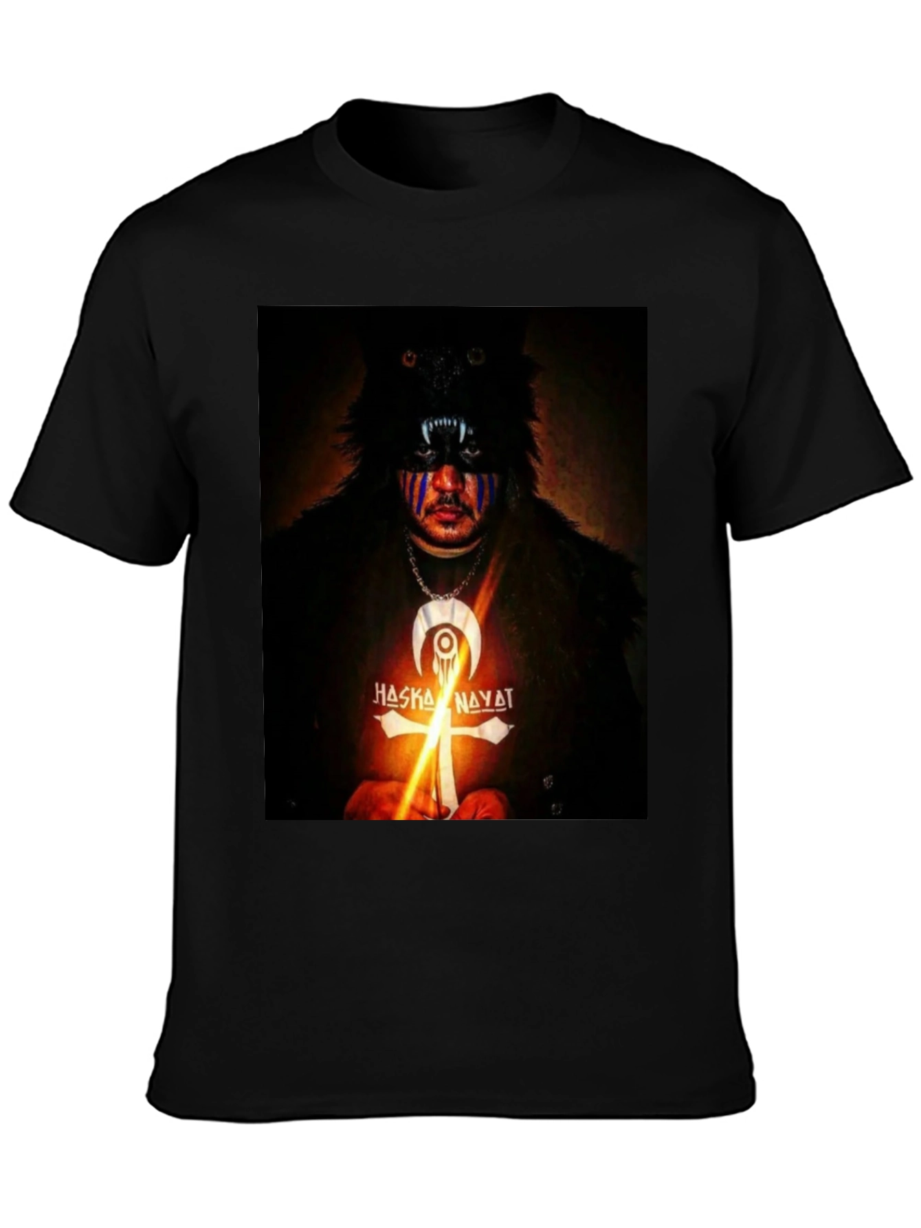 Wolf Mask Graphic Tee - Haska Nayat