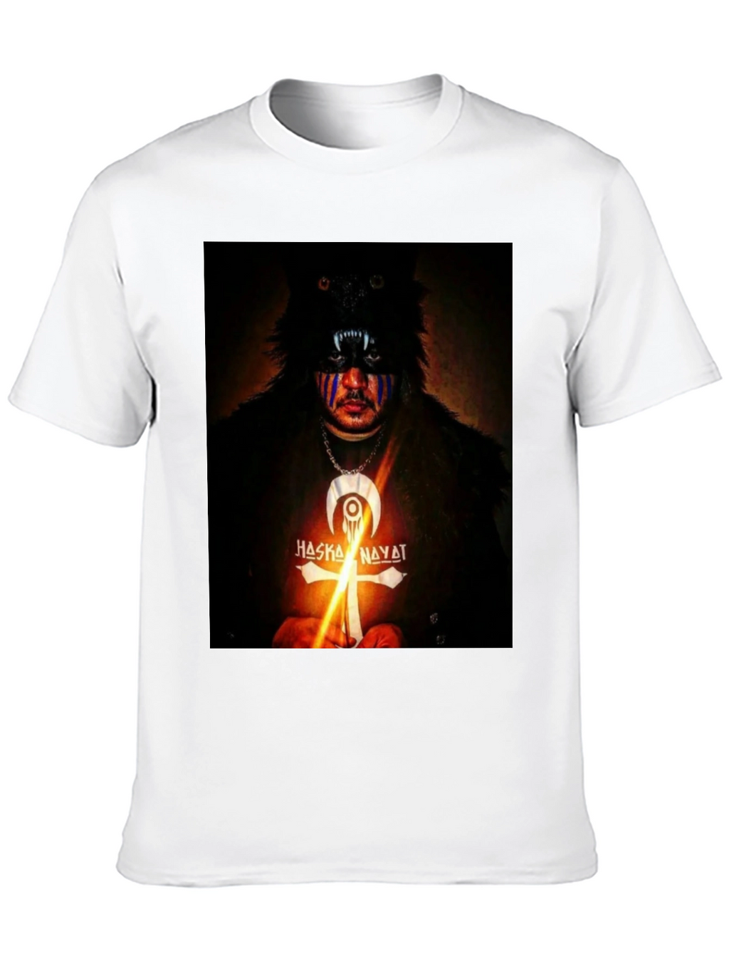 Wolf Mask Graphic Tee - Haska Nayat