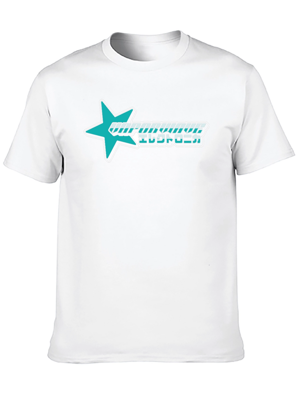 Vaporwave Electronica Star Graphic T-Shirt