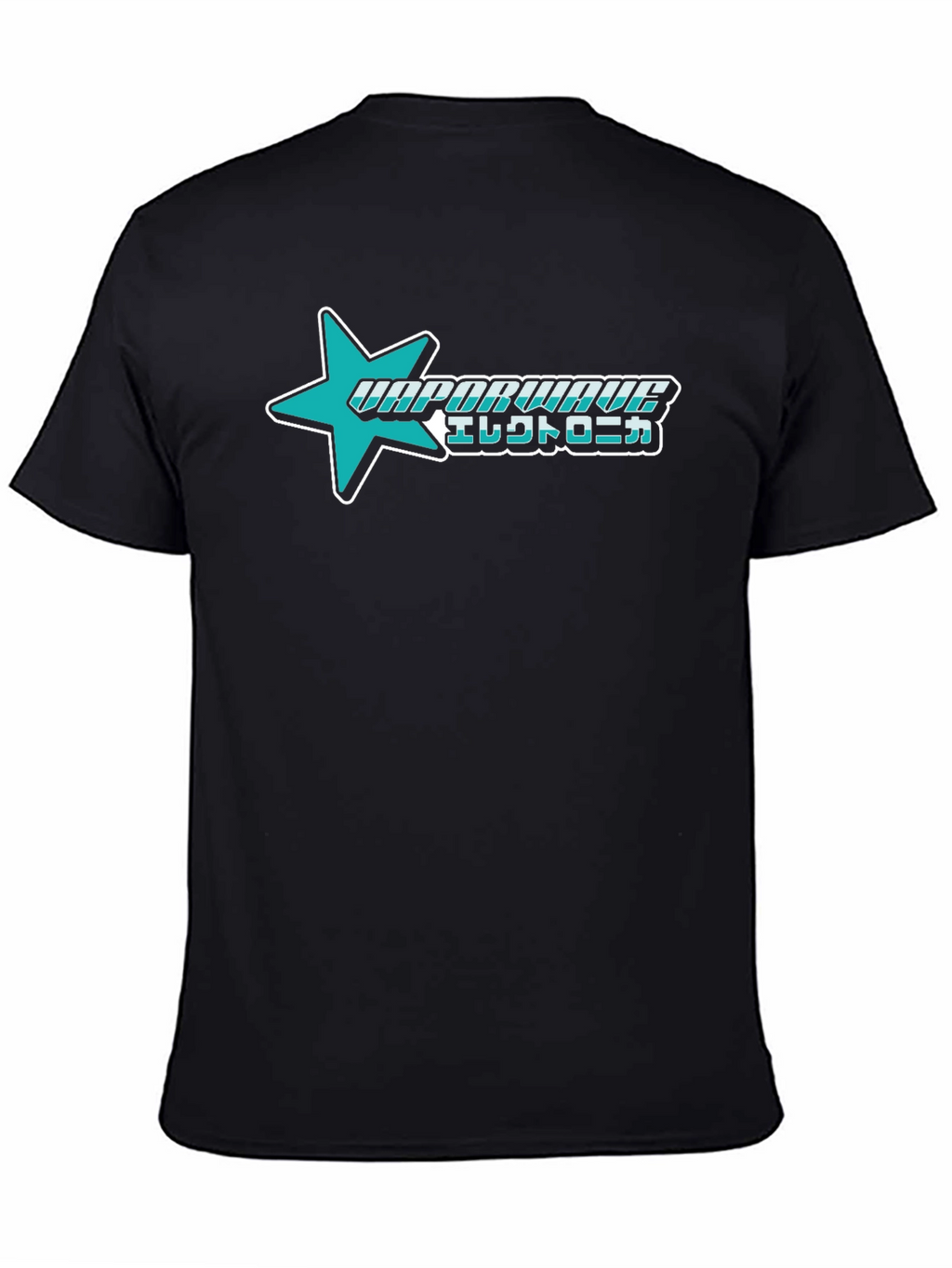 Vaporwave Electronica Star Graphic T-Shirt