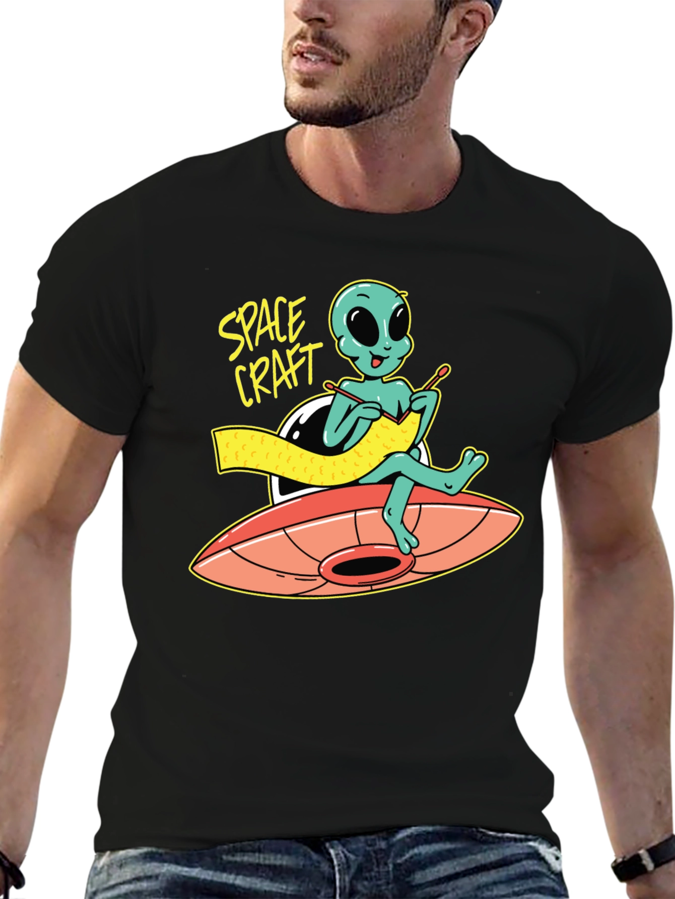 Space Craft Alien Knit T-Shirt