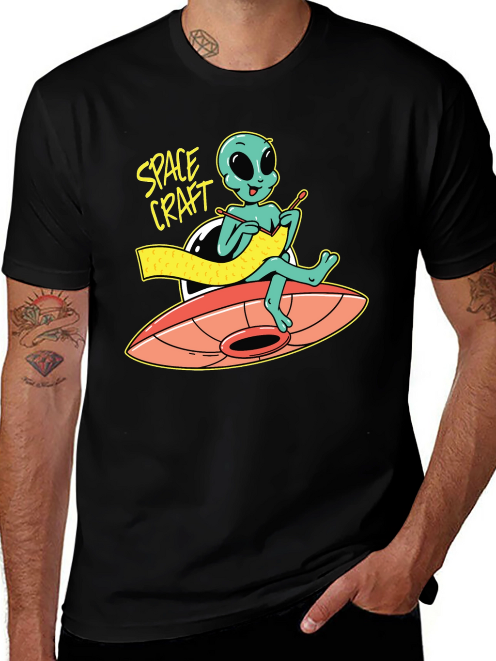Space Craft Alien Knit T-Shirt