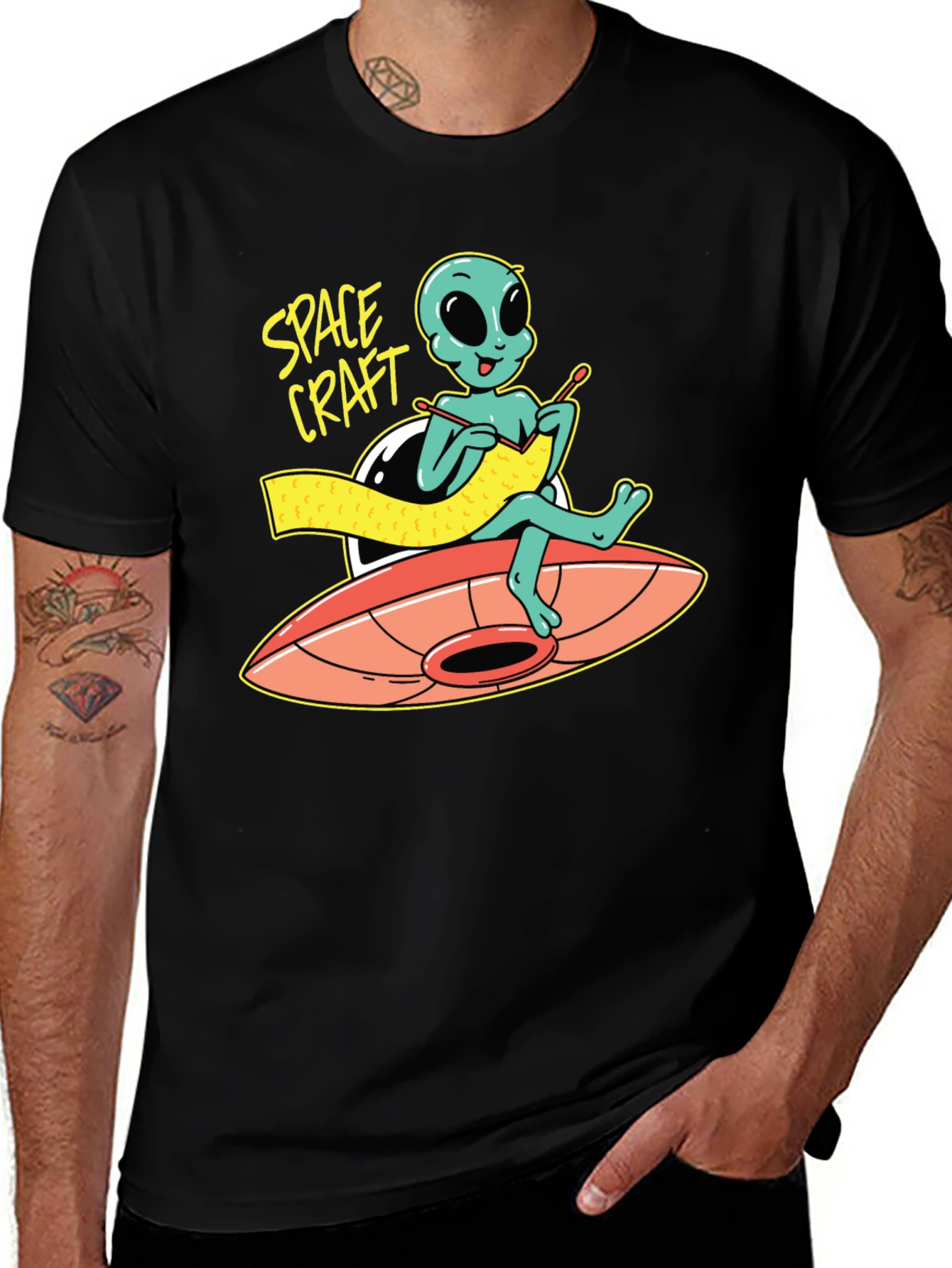 Space Craft Alien Knit T-Shirt