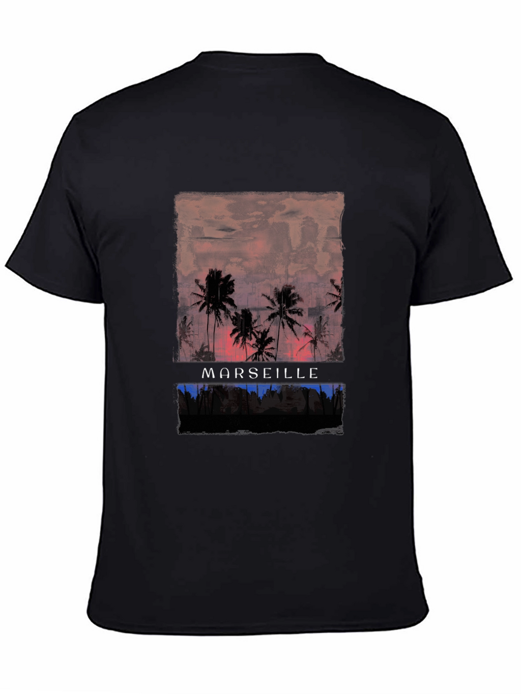 Marseille Palm Tree Sunset Graphic Tee