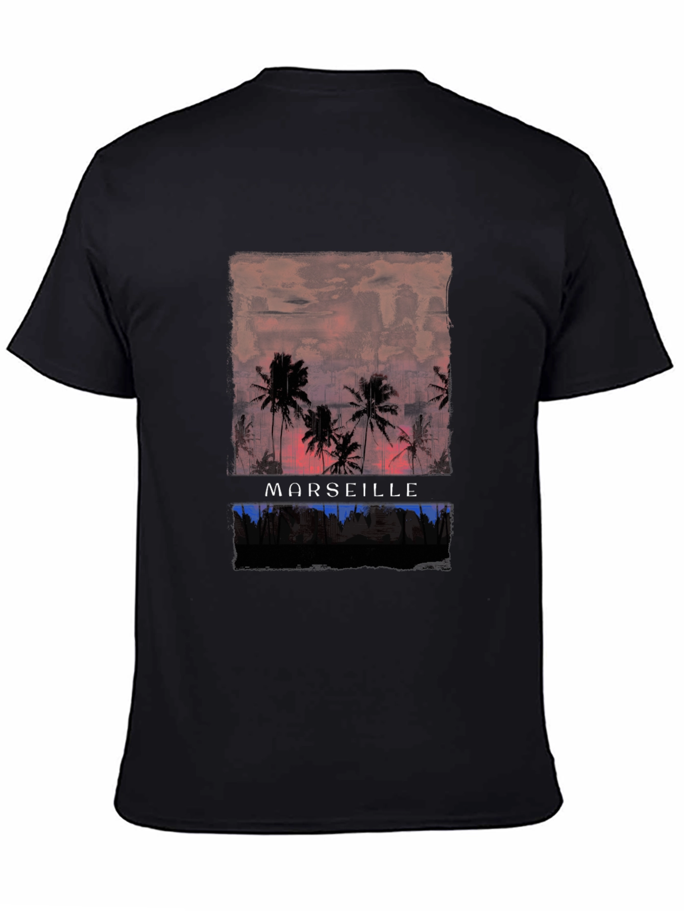 Marseille Palm Tree Sunset Graphic Tee