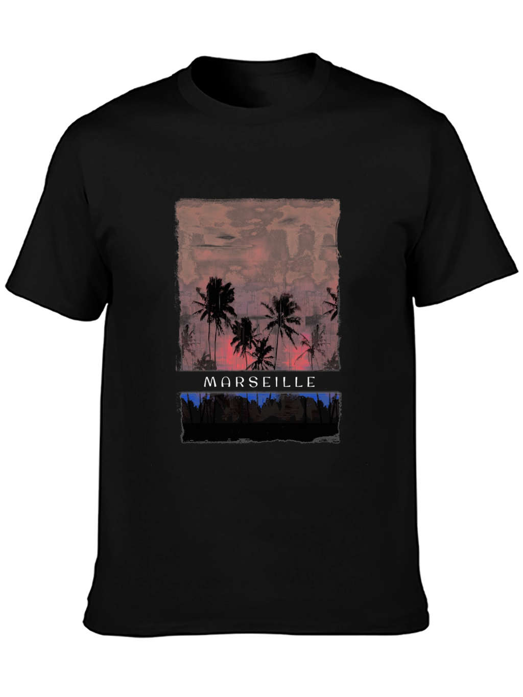Marseille Palm Tree Sunset Graphic Tee