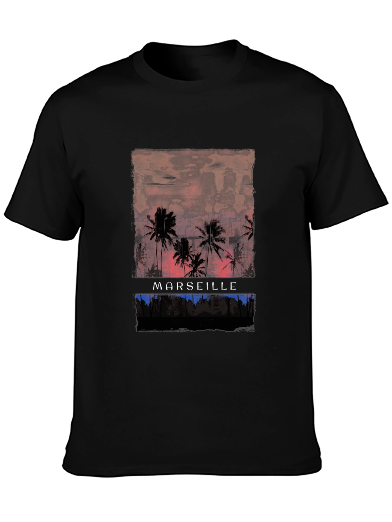 Marseille Palm Tree Sunset Graphic Tee