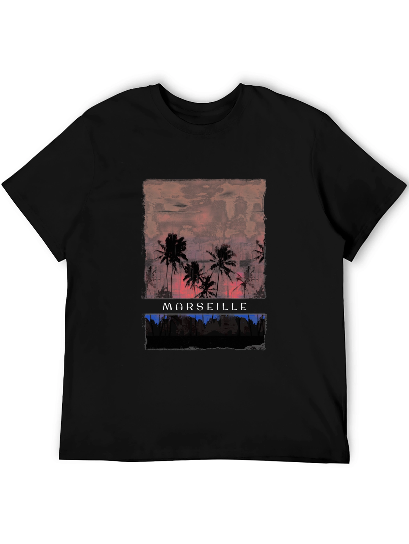 Marseille Palm Tree Sunset Graphic Tee