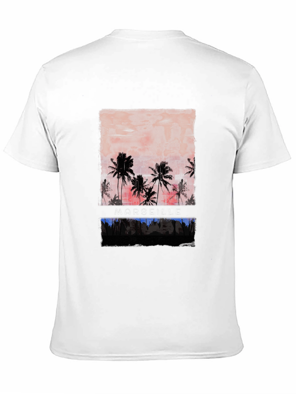 Marseille Palm Tree Sunset Graphic Tee
