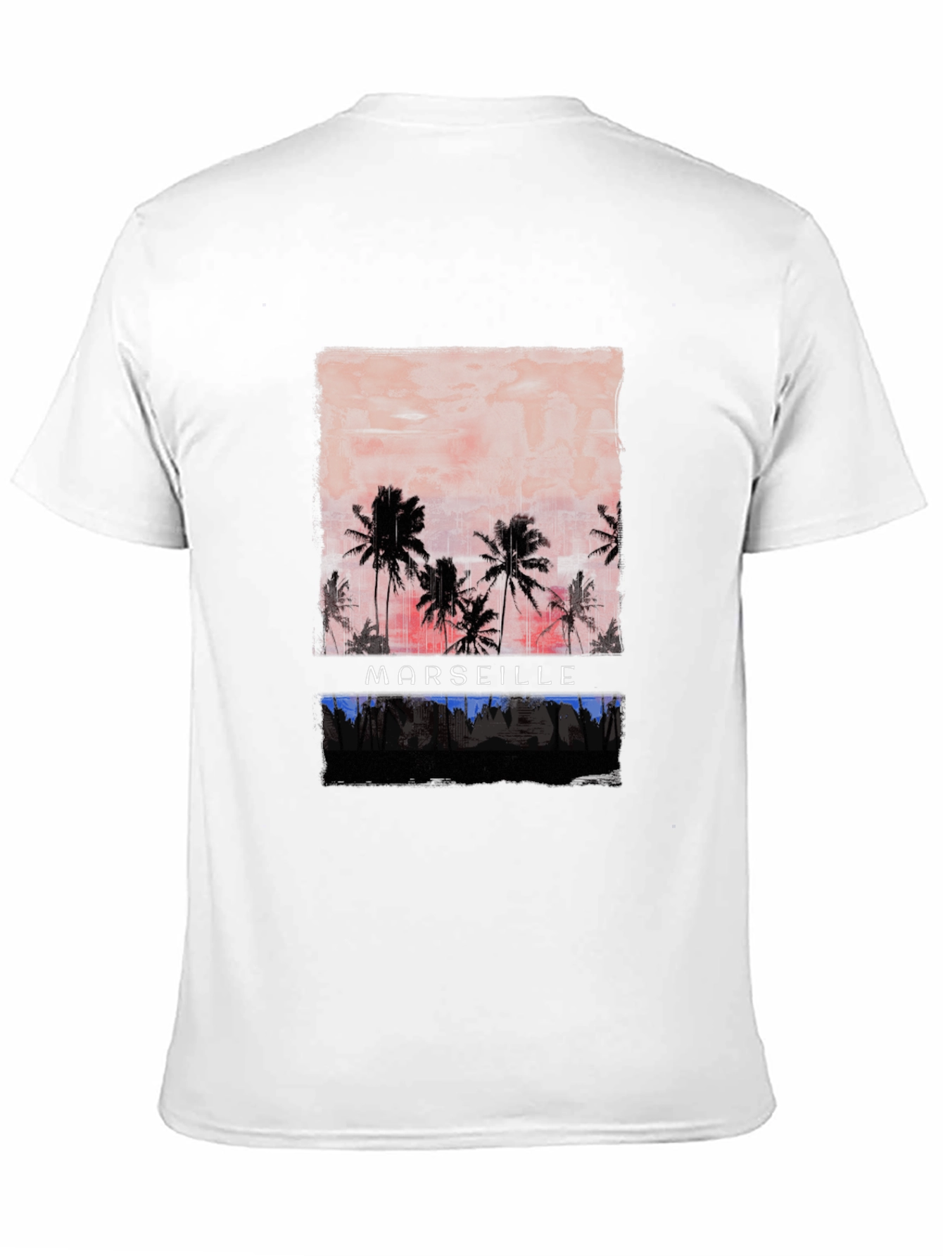 Marseille Palm Tree Sunset Graphic Tee
