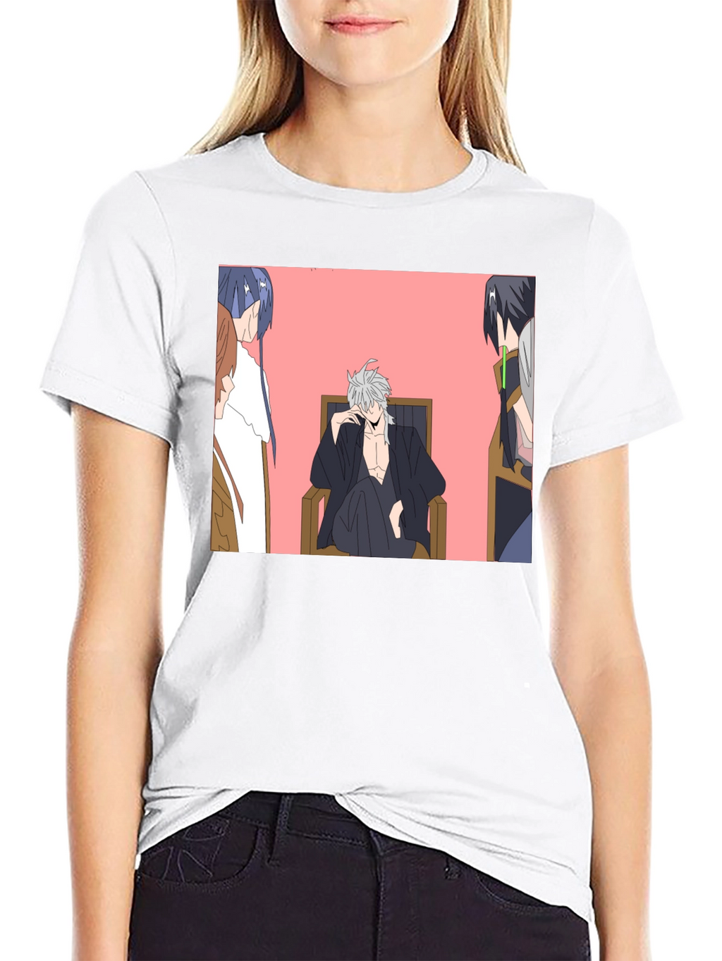 Anime Character Graphic Black T-Shirt