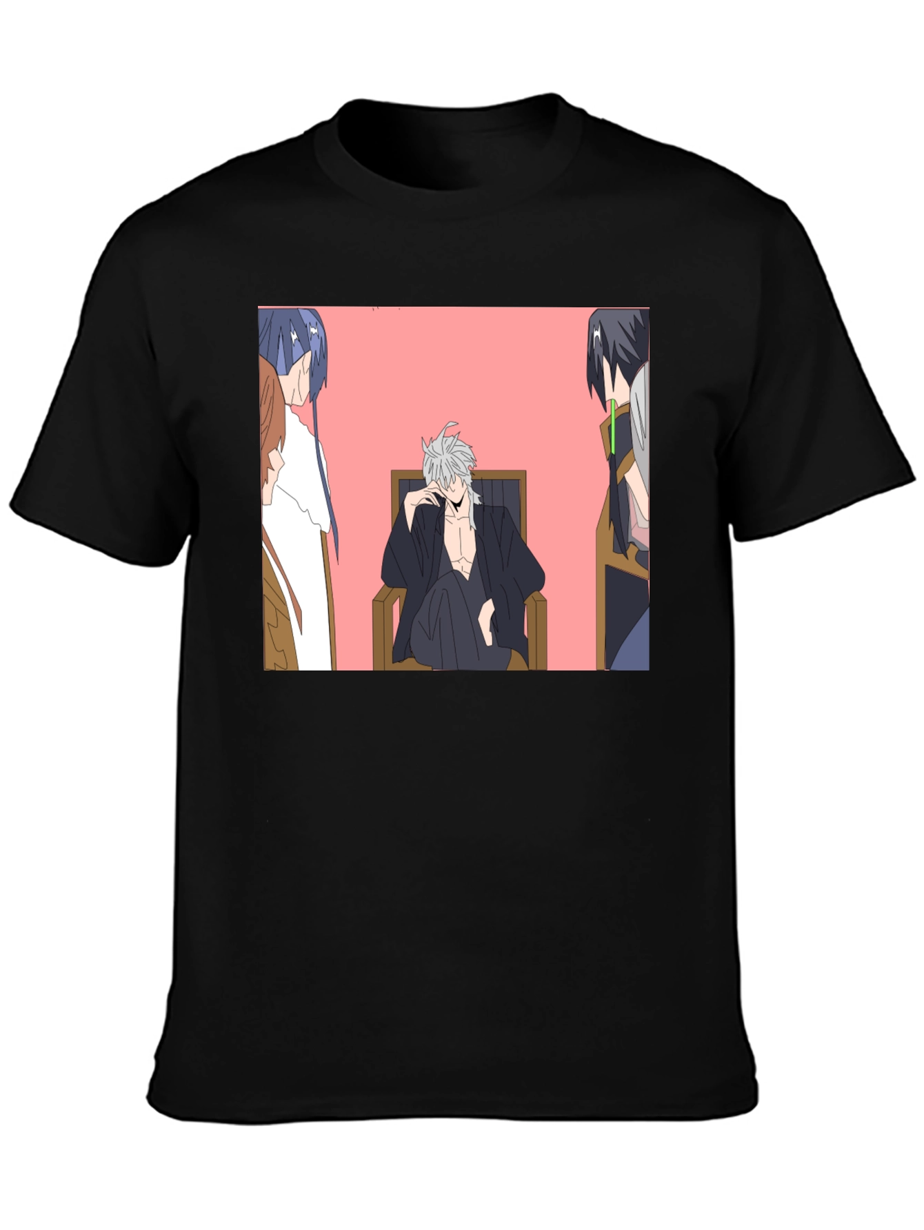 Anime Character Graphic Black T-Shirt
